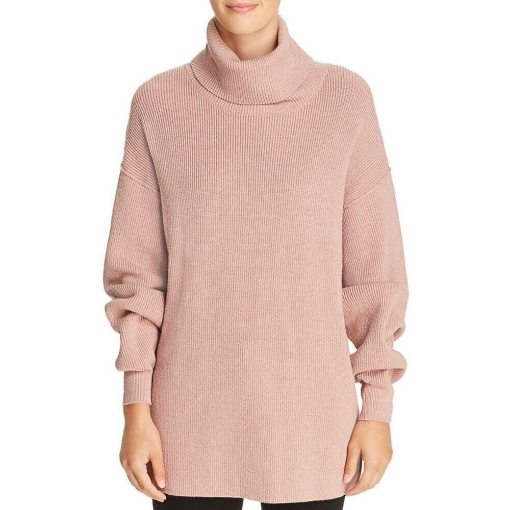 Free People Size L Softly Structured Tunic Sweater Dusty Pink Mauve - Picture 10 of 10